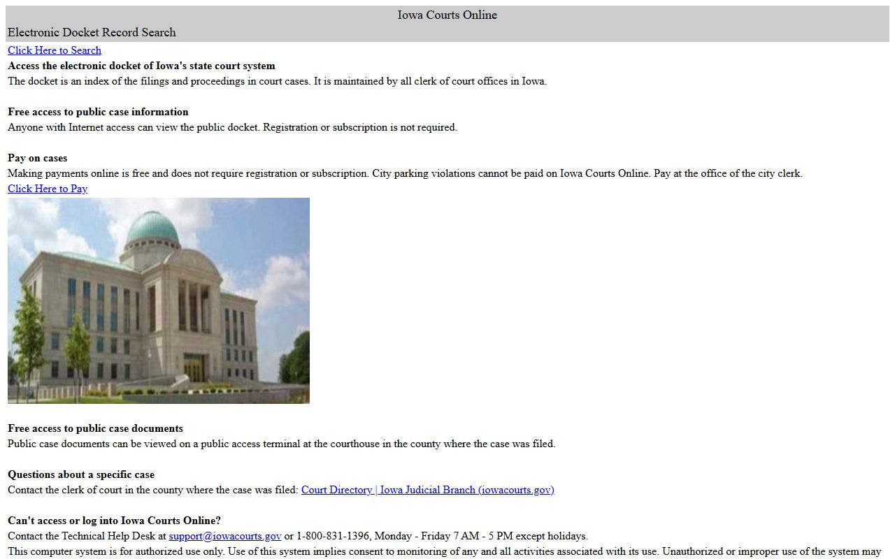 Henry County court records after arrest Iowa Courts Online search source